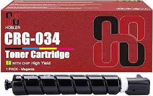 Heynnie Remanufactured CRG034 Toner Cartridge Replacement For Canon Crg 034 For Color Imageclass Mf810 820 Ir C1225if 1225 Printer Magenta 1 Pack