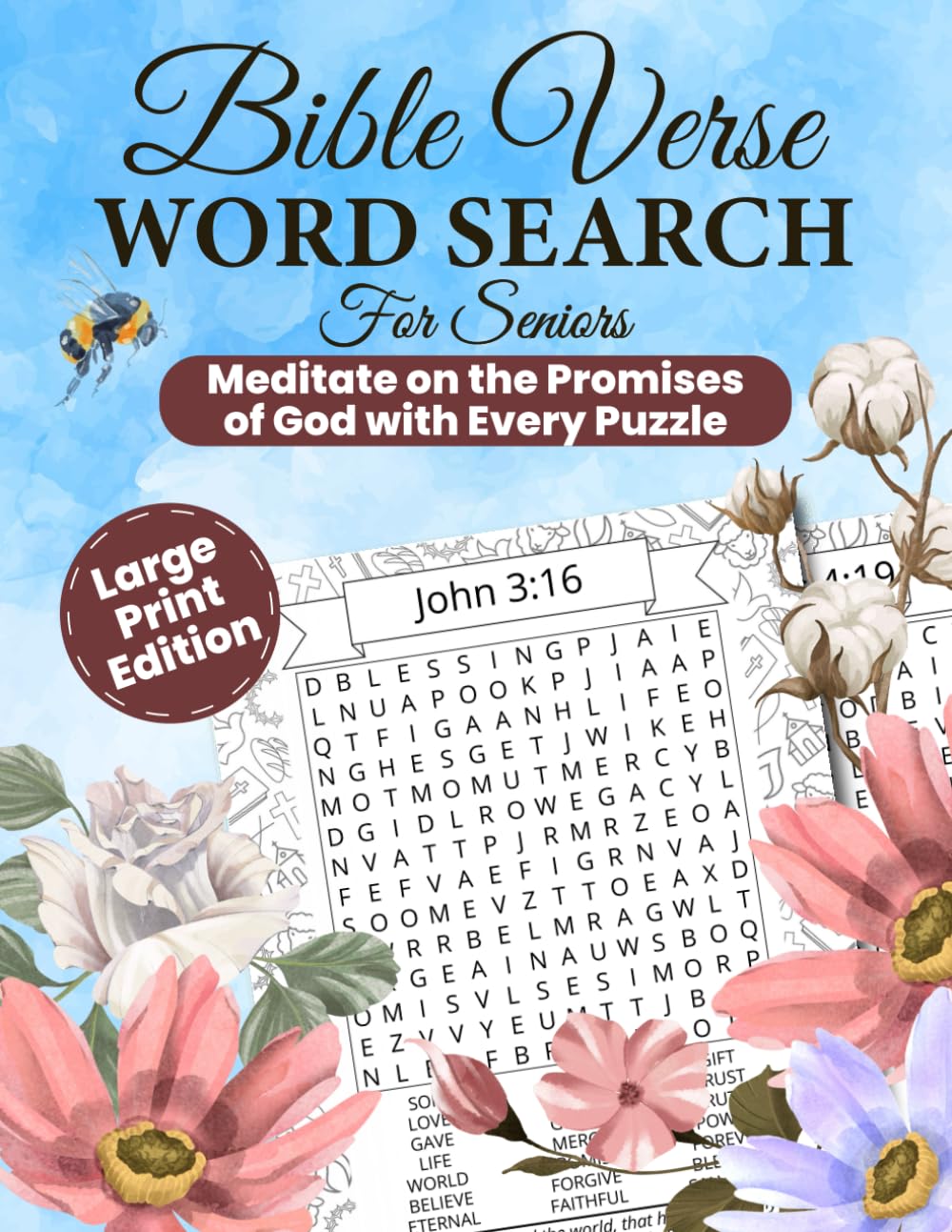 Bible Verse Word Search for Seniors: 90+ Large Print Christian Puzzles Centered on God’s Promises to Strengthen Your Faith (KJV)