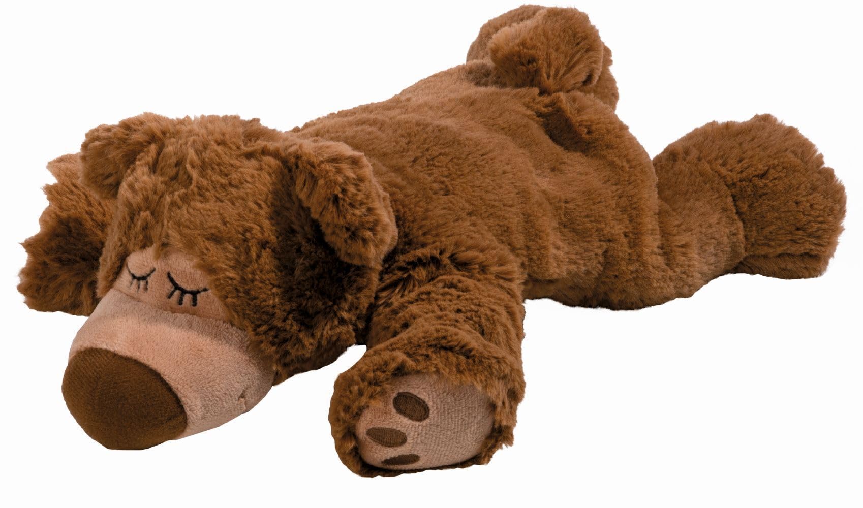 Warmies® Sleepy Bear braun, herausnehmbar: Stofftier mit Kräuter-Füllung
