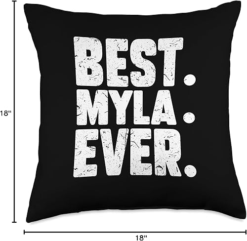 Miniatura 4 de Myla Birthday Gift For Girls And Women MYLA. Ever. Almohada de broma, 18 x 18 pulgadas, multicolor