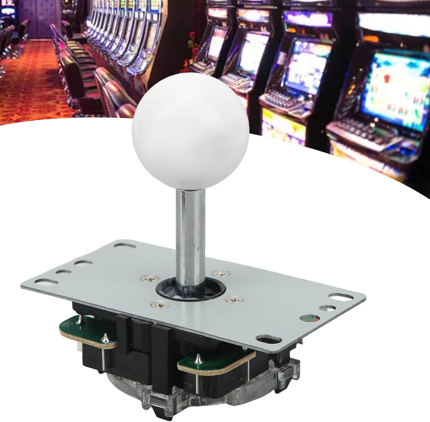 Arcade Controller Kit, Arcade Joysticks Part USB Cable Removable Ball for Arcade Games(White)