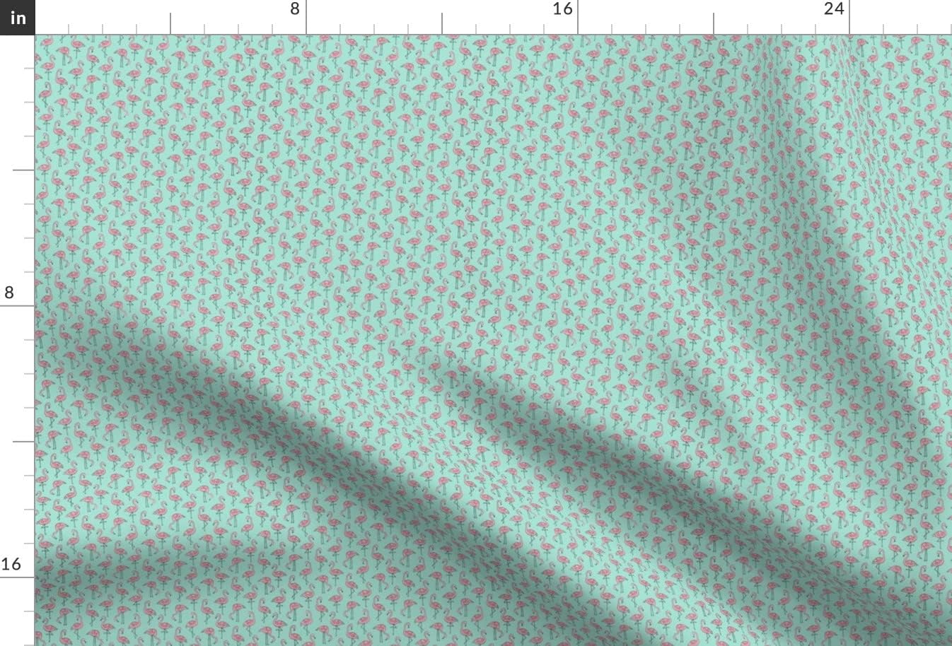 Spoonflower Fabric - Flamingo Pink Mint Tiny Flamingos Nursery Tropical Animal Printed on Minky Fabric by The Yard - Sewing Baby Blankets Quilt Backing Plush