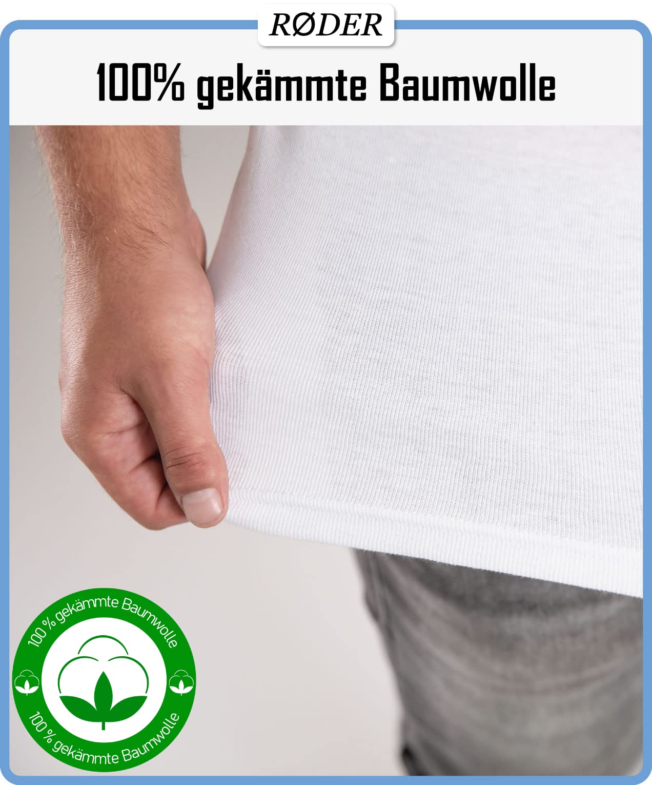 Premium 3er Pack • Unterhemd Herren• 100% gekämmte Baumwolle • Weiss • Schwarz • (S-3XL) • Tanktop