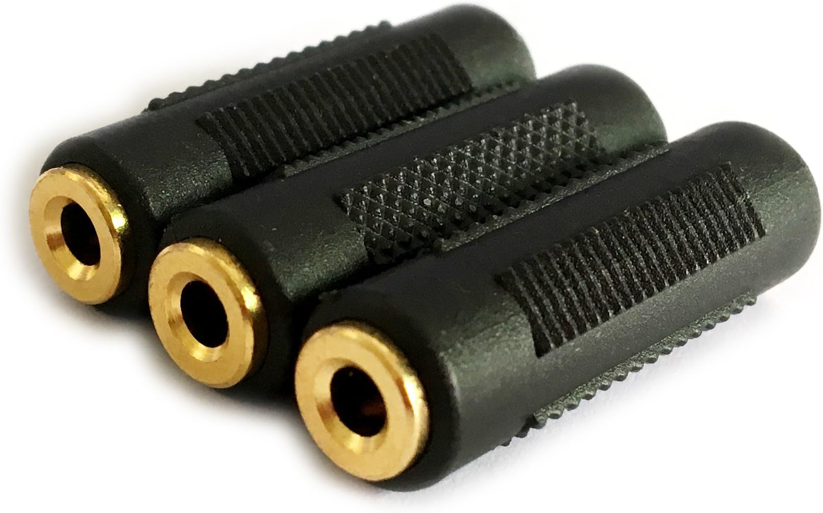 Ksmile 3 Pack 3.5mm Stereo Jack to 3.5mm Stereo Jack Adaptor Connectors, Gold Plated, Female to Female