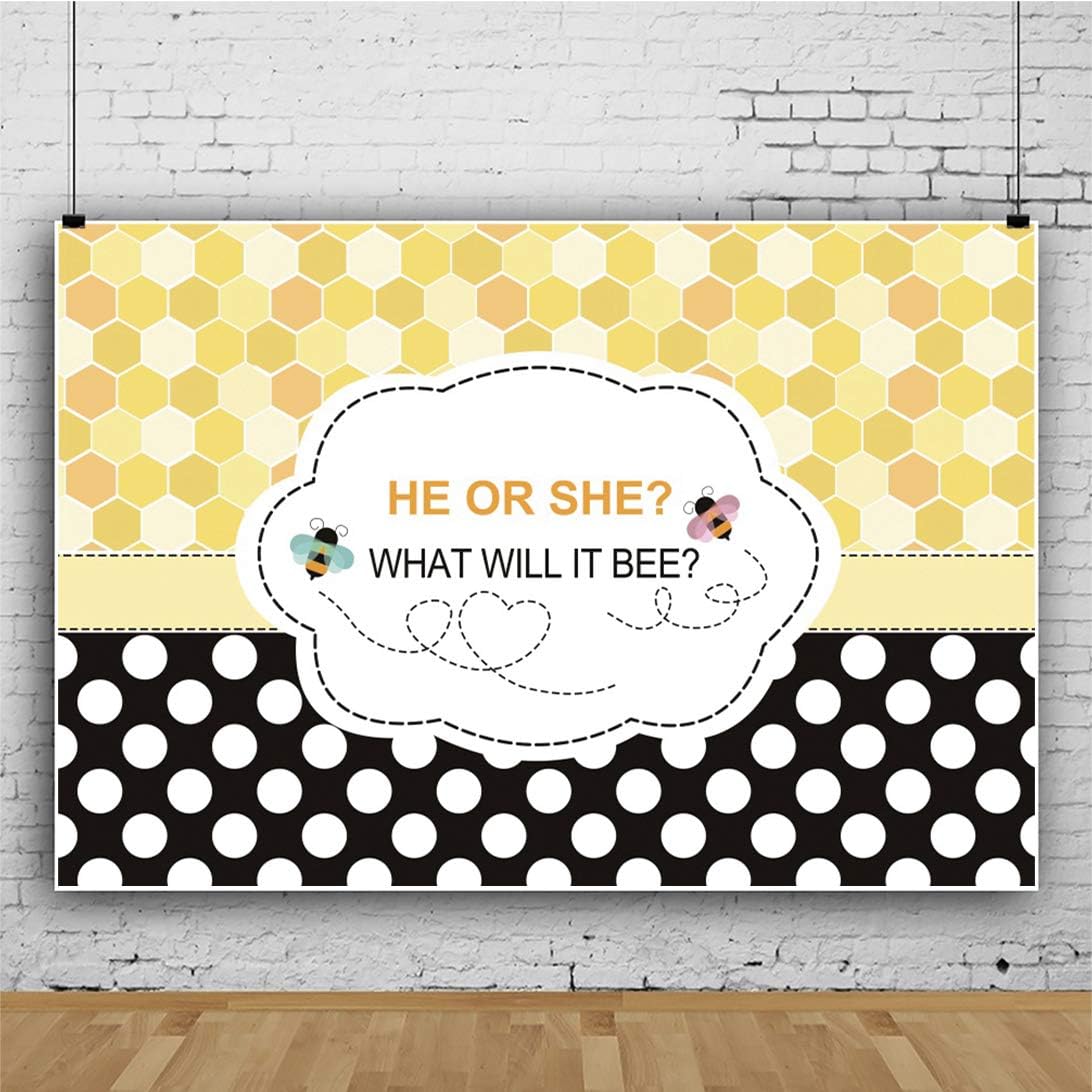 Dashan 6x4ft Polyester Sweet As Can Bee Boy Or Girl Gender Reveal Baby Shower Backdrop Yellow Bee Day Honeycomb He Or She Photography Background Prince Or Princess Baby Shower Youtube Photo Props Accessories