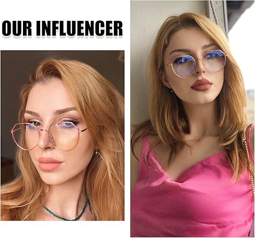 Miniatura 9 de DUCO Gafas de luz azul para mujer, gafas de computadora con bloqueo de rayos azules para hombres y mujeres, anteojos de moda W014