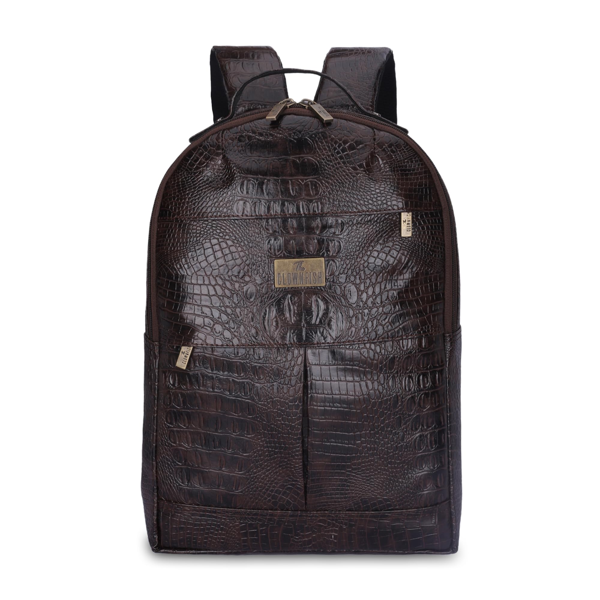 Cybershield Series 15.5 liters Faux Leather & Polyester 14 inch Laptop Backpack College School Bag Travel Backpack For Men and Women-image-8