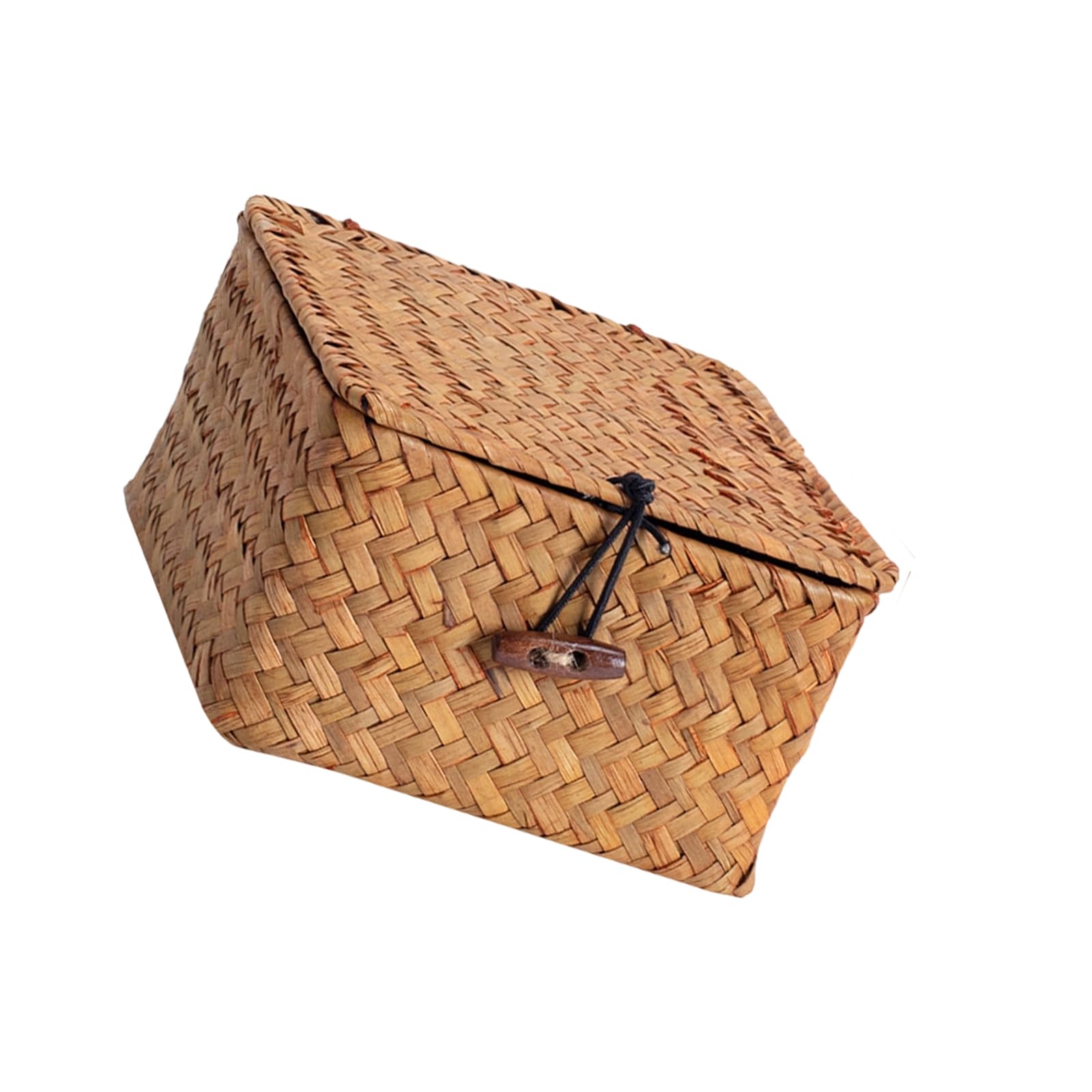 alloneslife Functional Covered Wicker Basket for Organizing Toy Clothes and Household Items Sustainable Breathable Materials Covered Basket