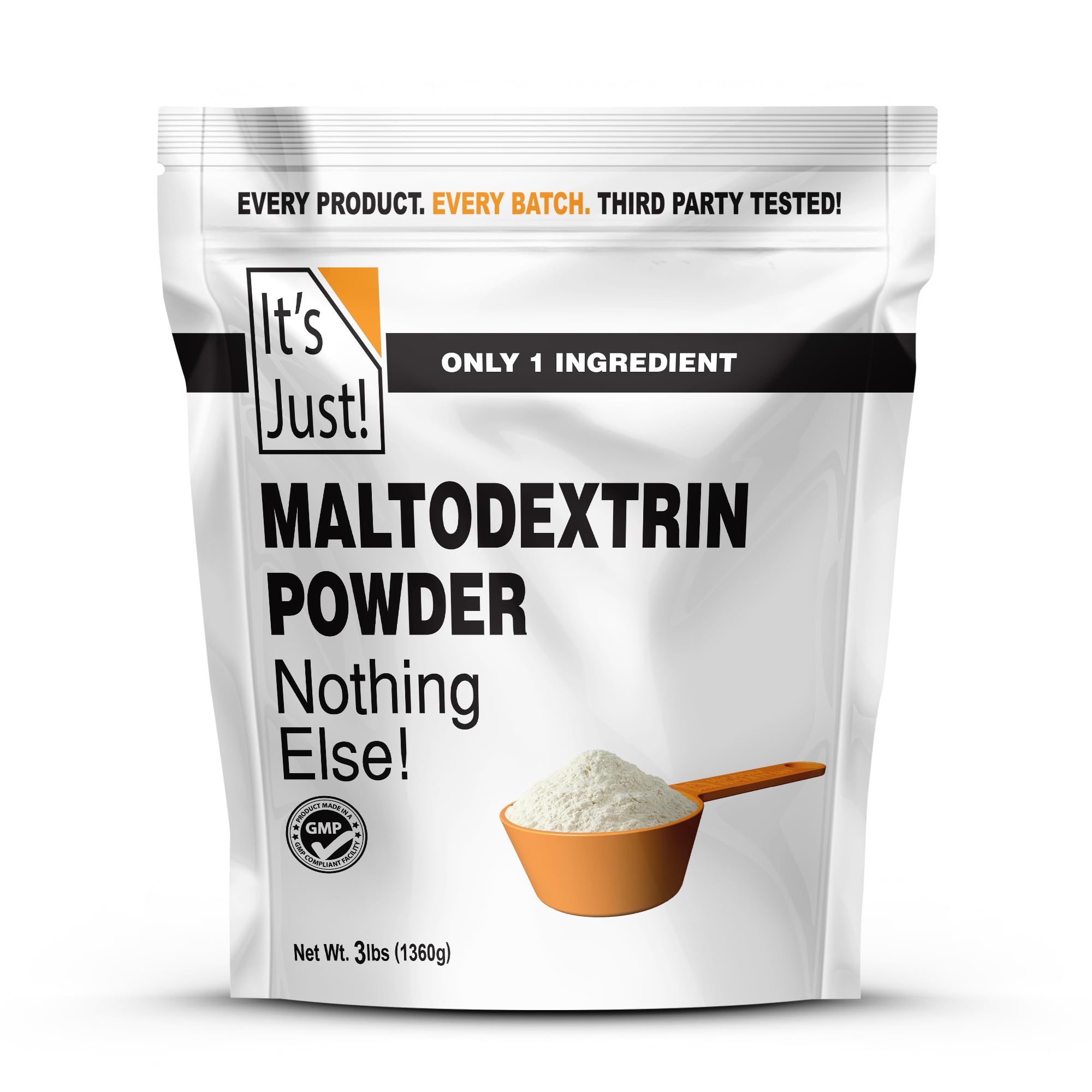 It's Just! - Mass Gainer Powder, 100% Maltodextrin, 3lbs / 38 Servings