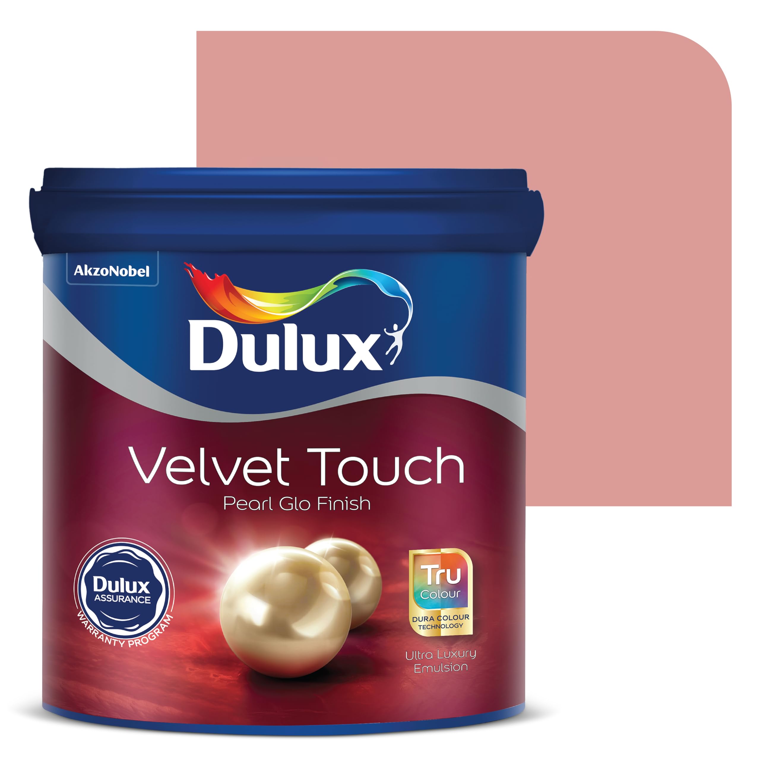 Dulux Velvet Touch Pearl GLO Interior Emulsion Paint (1L, Cameron's Court) – Luxurious soft-sheen wall paint, highly durable, washable, rich, intense colors, with 6-year warranty