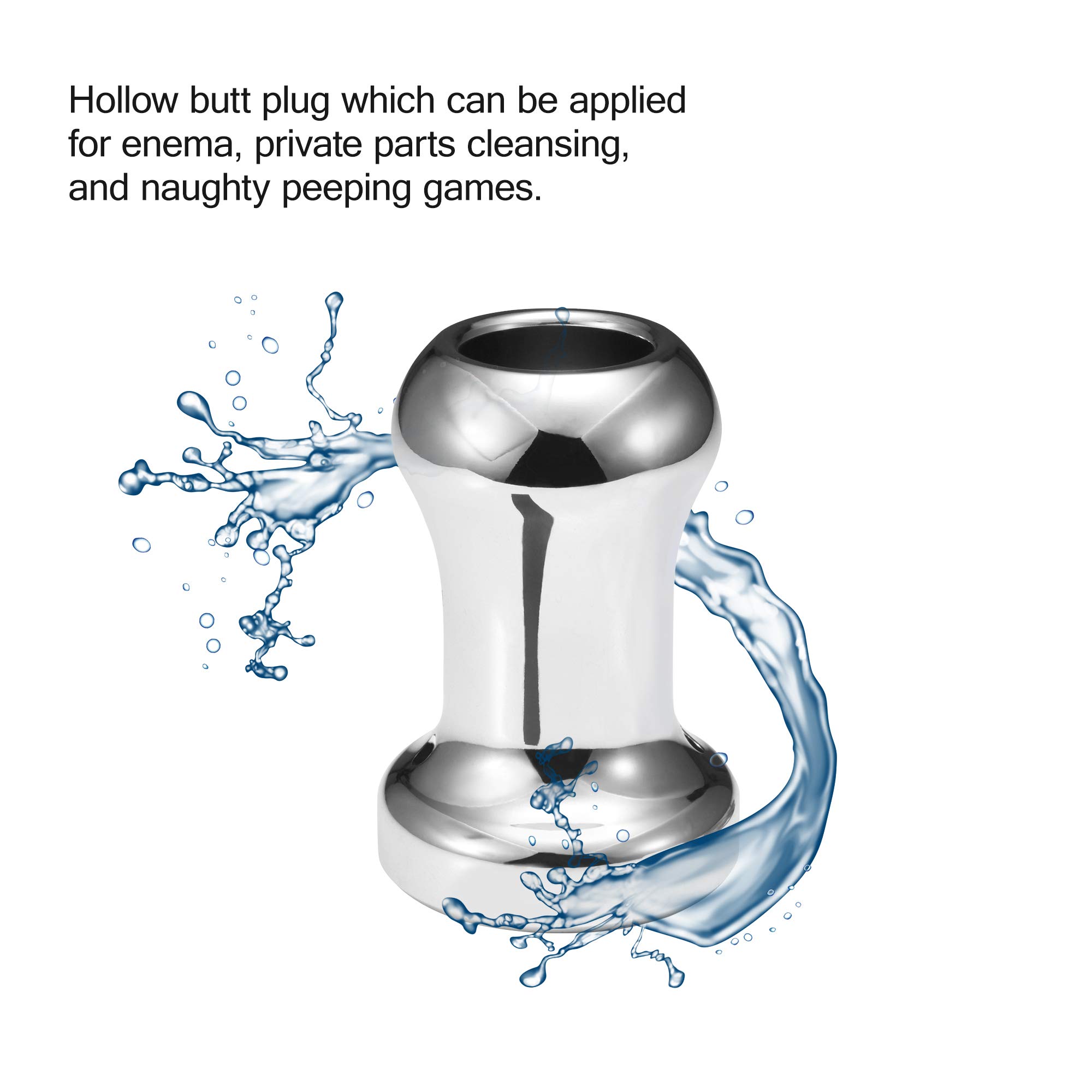 Weimob Offener Analplug Analtunnel Metall Butt Plug mit Höhle Pig-Hole  Fuckplug Anal/Vagina Expansion Hohlstecker SM Spielzeug