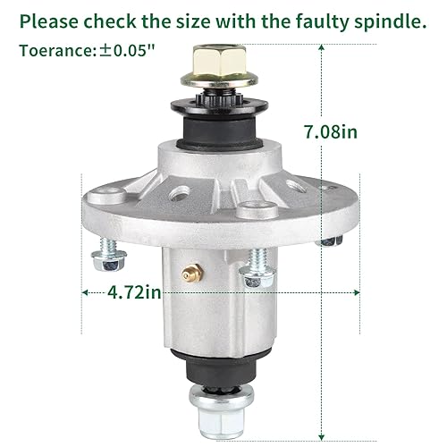 Miniatura 3 de Linsatine GY20454 - Conjunto de husillo para John Deere LA100, 110, 115, 120, 125-LA165, D100-D160 X110 X120 X140, para cubierta de cortacésped de
