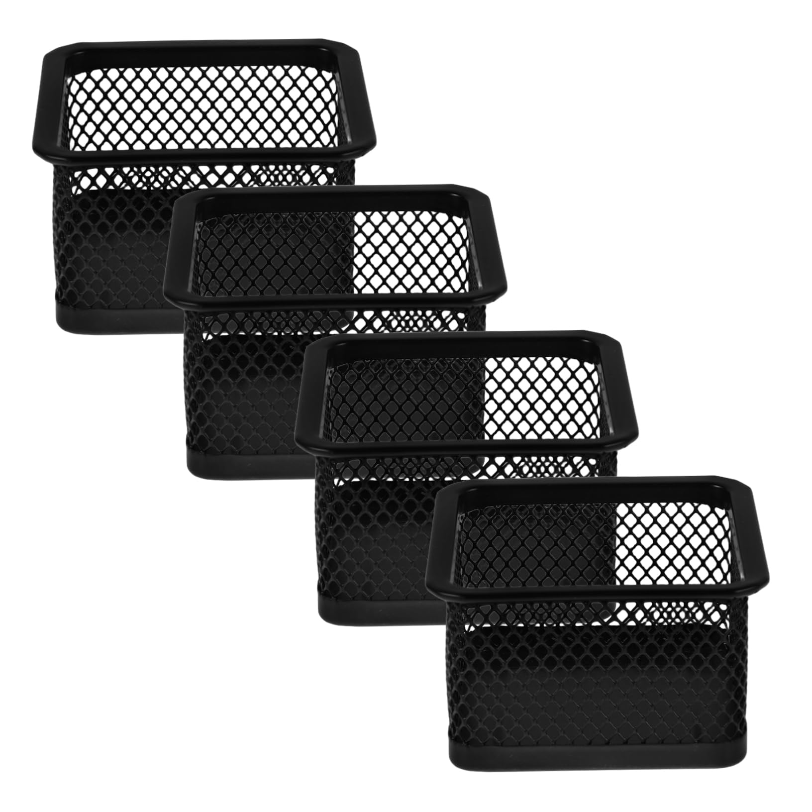 Ciieeo 4pcs Mesh Clip Holder Stylish Desk Organizer for Office Supplies Efficient Storage for Clips Snacks and Study Tools Modern Aesthetic Design