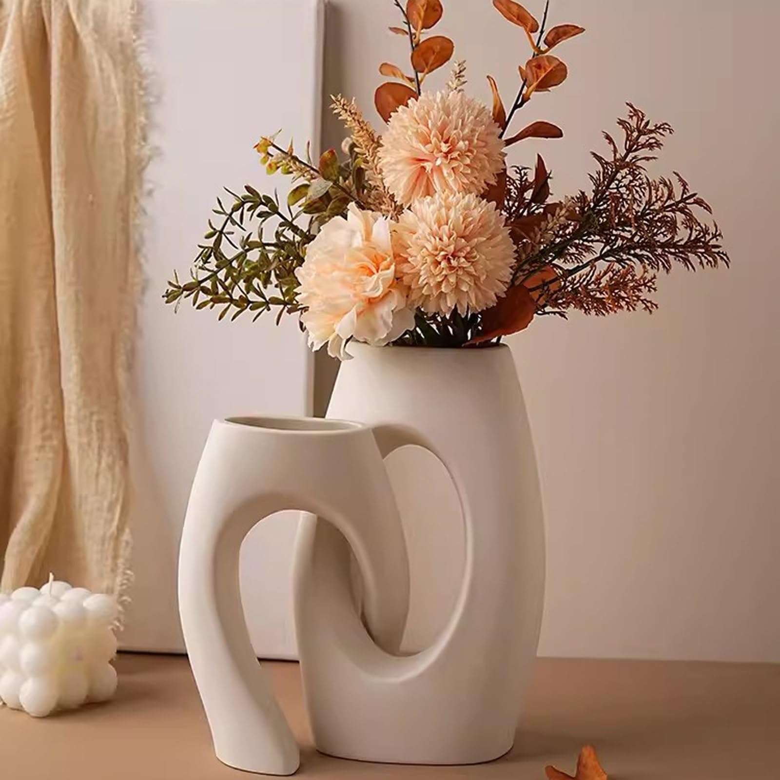 Wazon Kreatywny ceramiczny wazon lekka luksusowa dekoracja stół do salonu suchy kwiat artystyczna