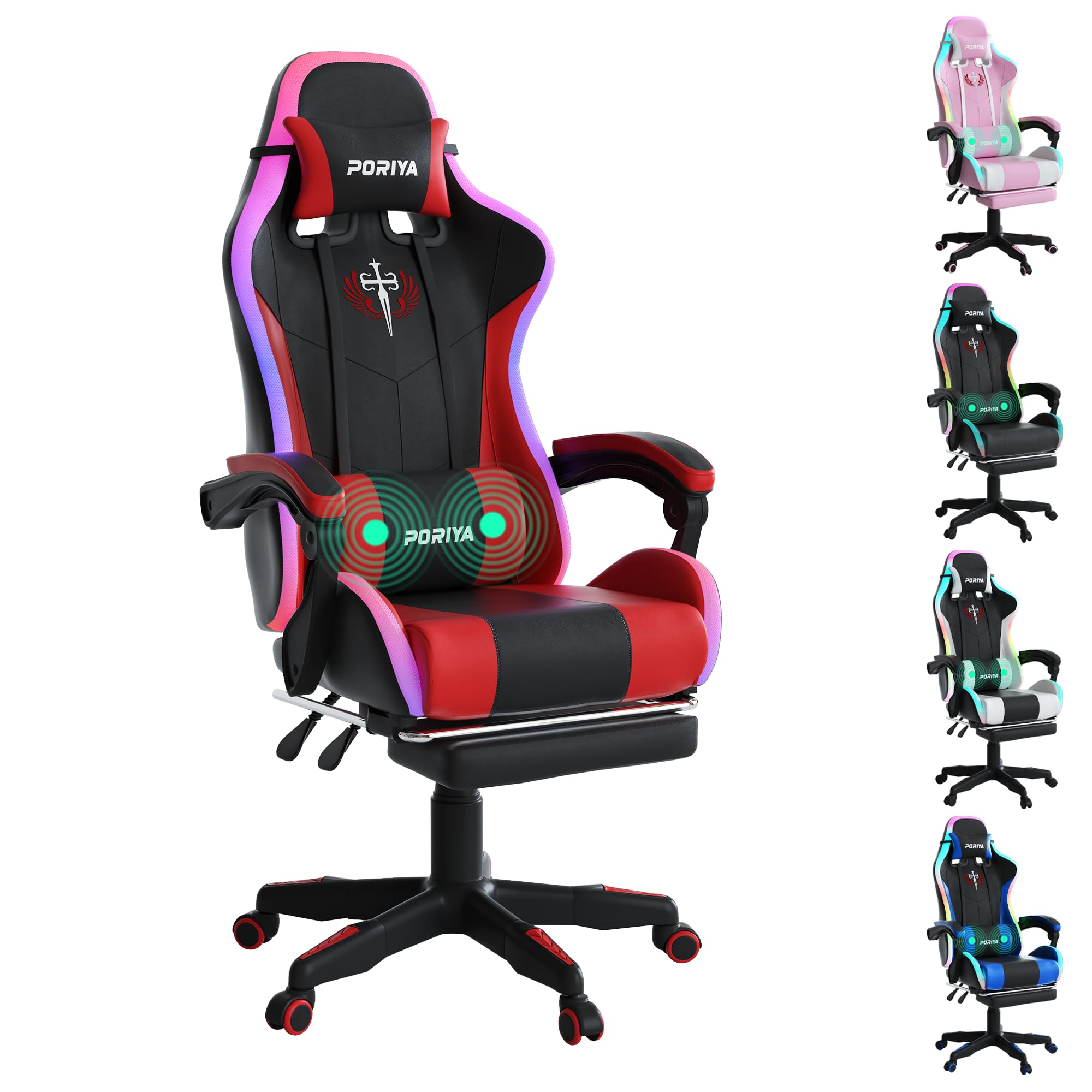 LED Massage Gaming Chair
