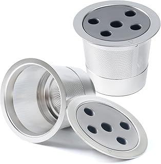 2 Pack Stainless Steel Reusable K Cups for K eurig Supreme & Supreme Plus, Five Hole Universal K-eurig Reusable Refillable coffee pod filter