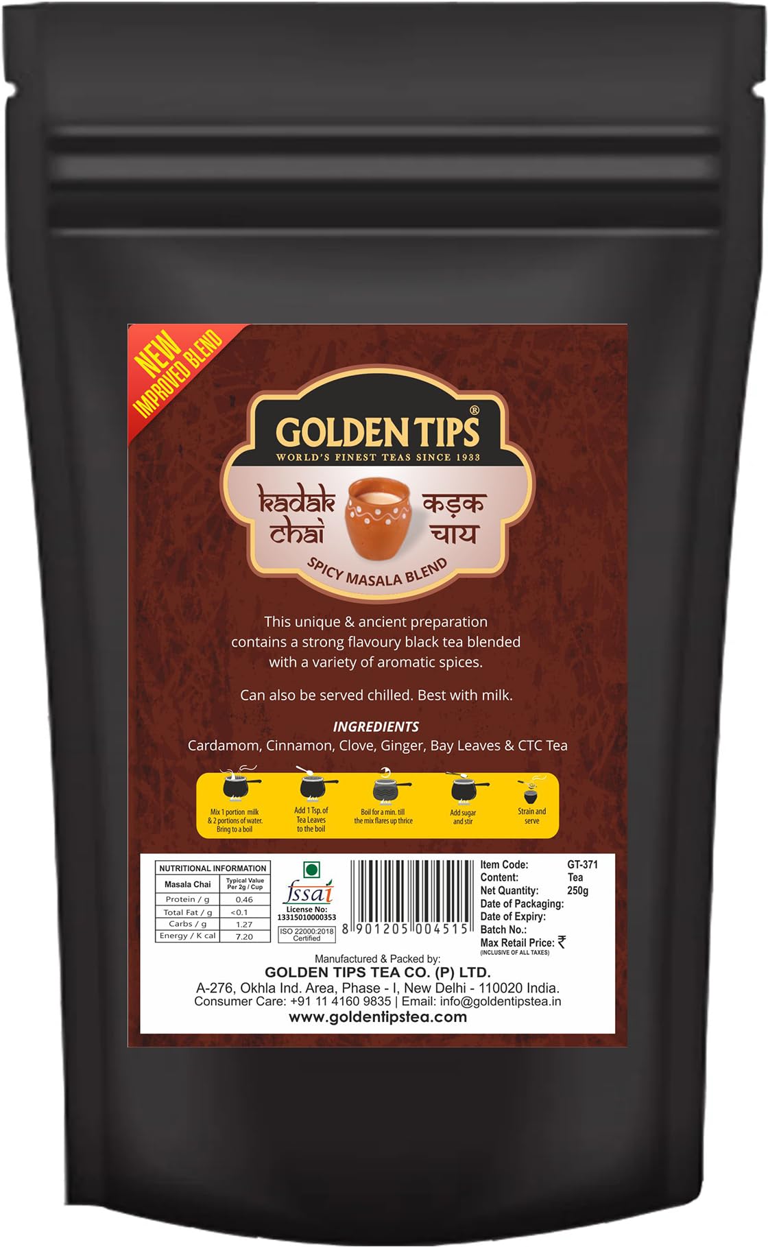 See full amazon price history chart for Golden Tips Loose Leaves Black Tea Strong Flavoury, Blended with A Variety of Aromatic Spices (250 Gram, 125 cups) Golden Tips Loose Leaves Black Tea Strong Flavoury, Blended with A Variety of Aromatic Spices (250 Gram, 125 cups) (B084TKKBDN) Amazon Price History, Amazon Price Tracker