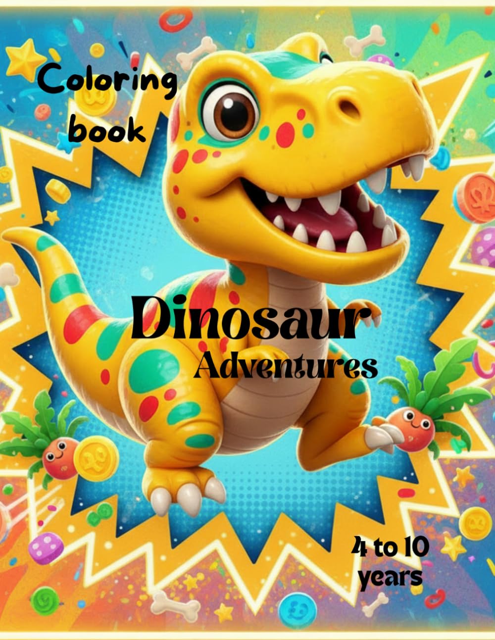 Dinosaur Adventures: Dinosaur coloring book for children