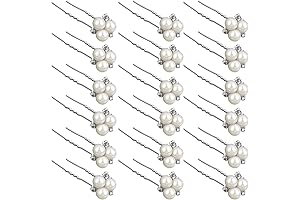 18 Pcs Pearl Hair Pins Bridal Hair Accessories Pearl Crystal Bobby Bridal...