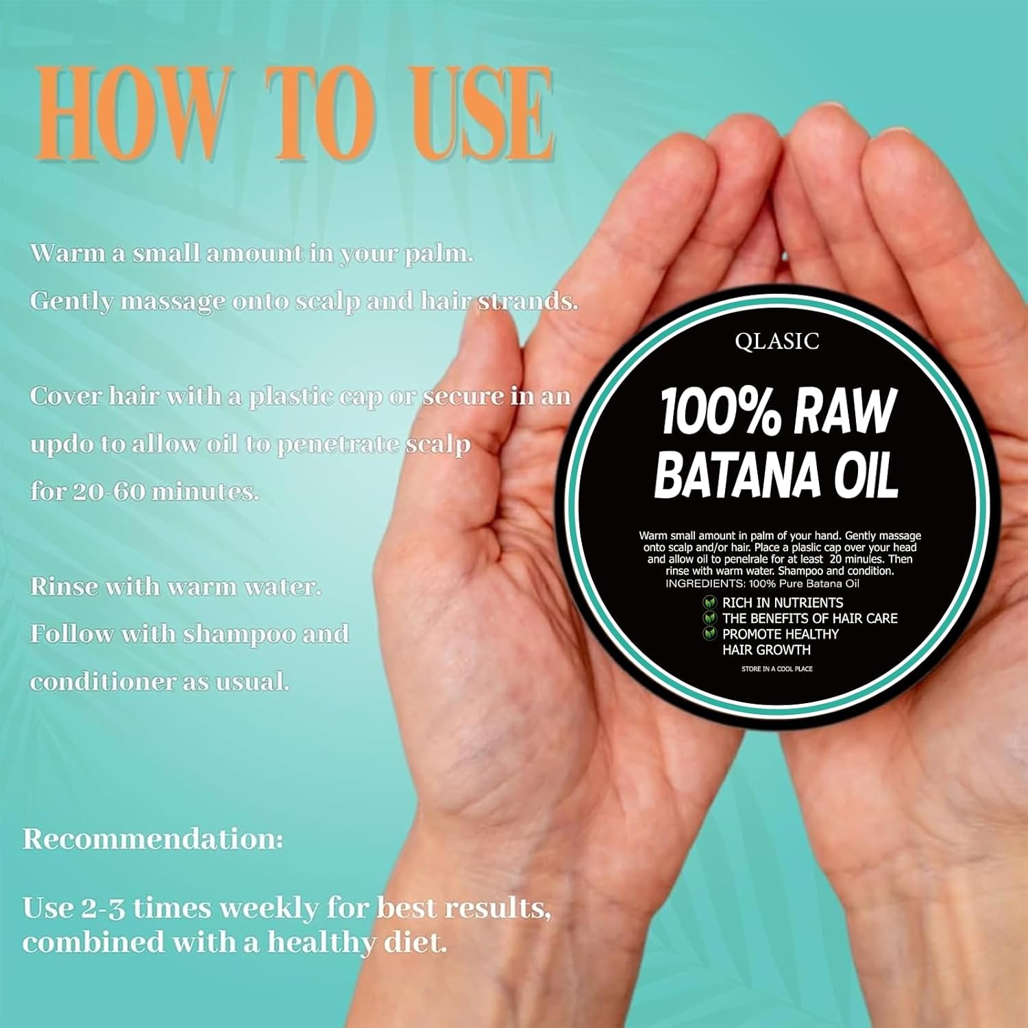 100% Raw Batana Oil for Hair Growth,Raw Batana Oil for Hair Growth and Repair -100% Pure, Unrefined from Honduran Rainforests Prevent Hair Loss and Enhances Hair Thickness in Men & Women - Image 4