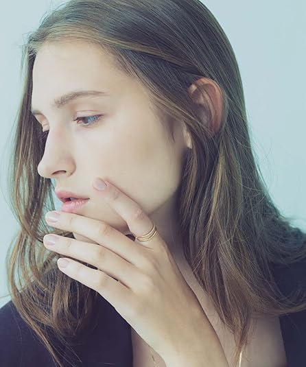 Amazon | (エテ) ete K18YG パーティクル ダブルライン リング 230707