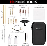 Vista 2 de BOOSTEADY Universal Handgun Cleaning kit .22,.357,.38,9mm,.45 Caliber Pistol Cleaning Kit Bronze Bore Brush and Brass Jag Adapter