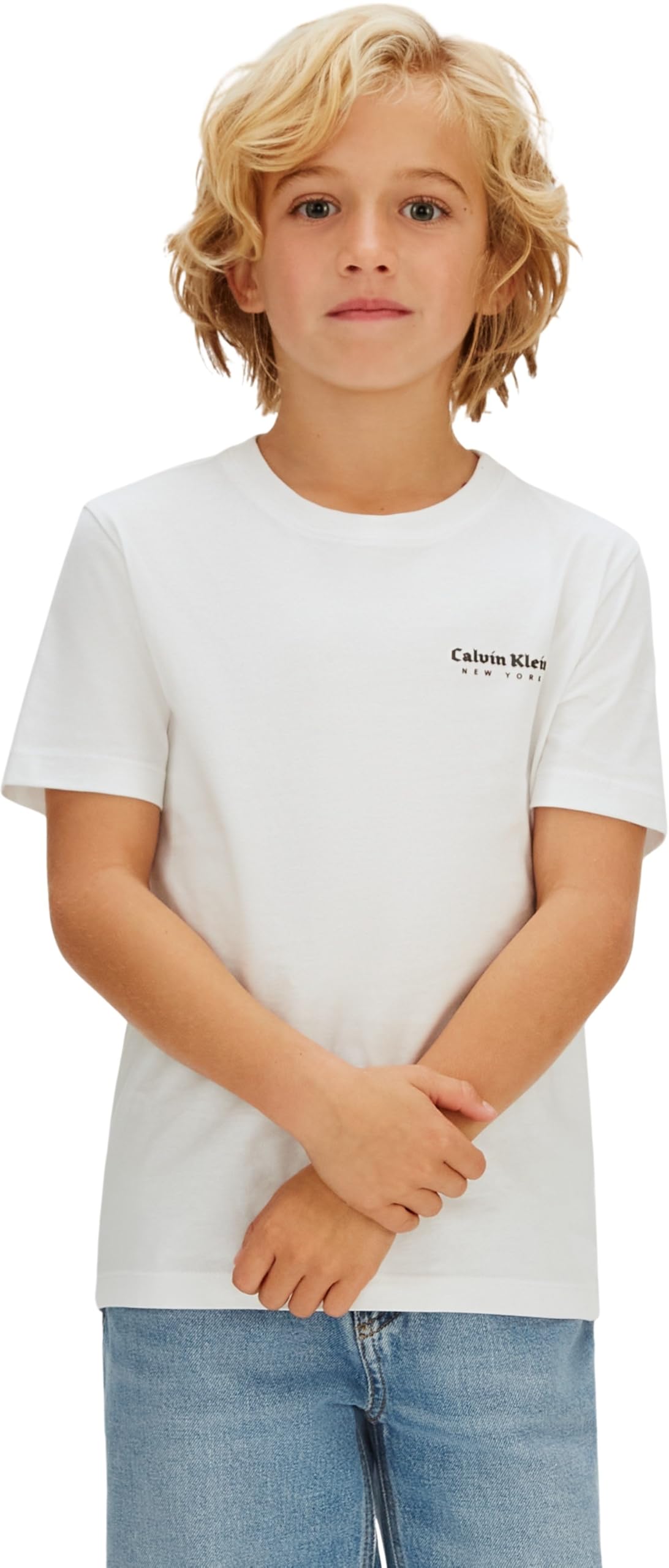 Calvin Klein Jungen Minimal Logo S/S T-Shirt Ib0ib02608 S/S T-Shirt (1er Pack)