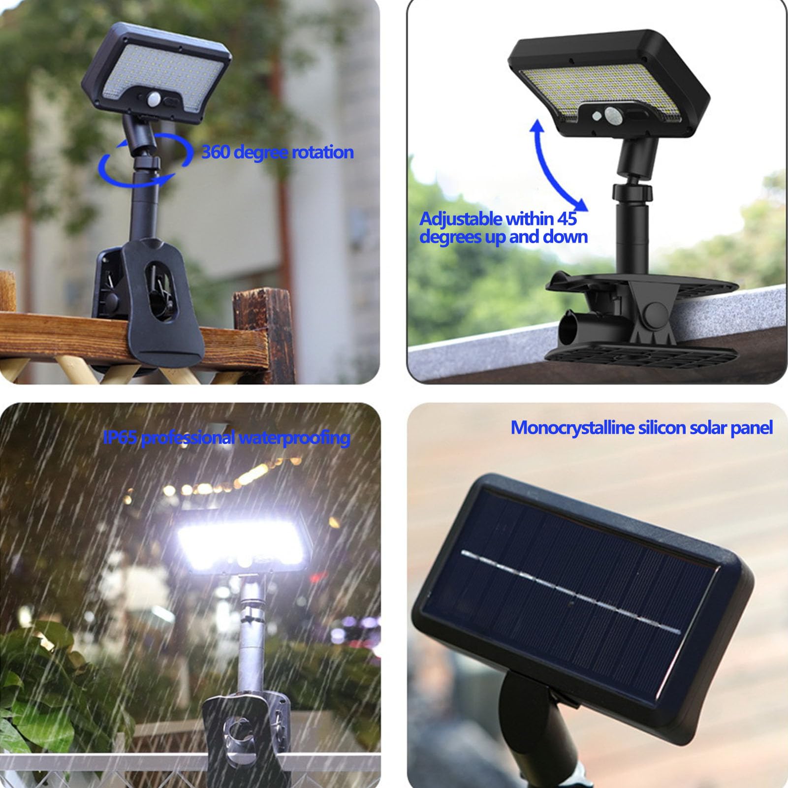 Marhynchus Luci Solari da Esterno con Sensore di Movimento, 92 LED 600lm,