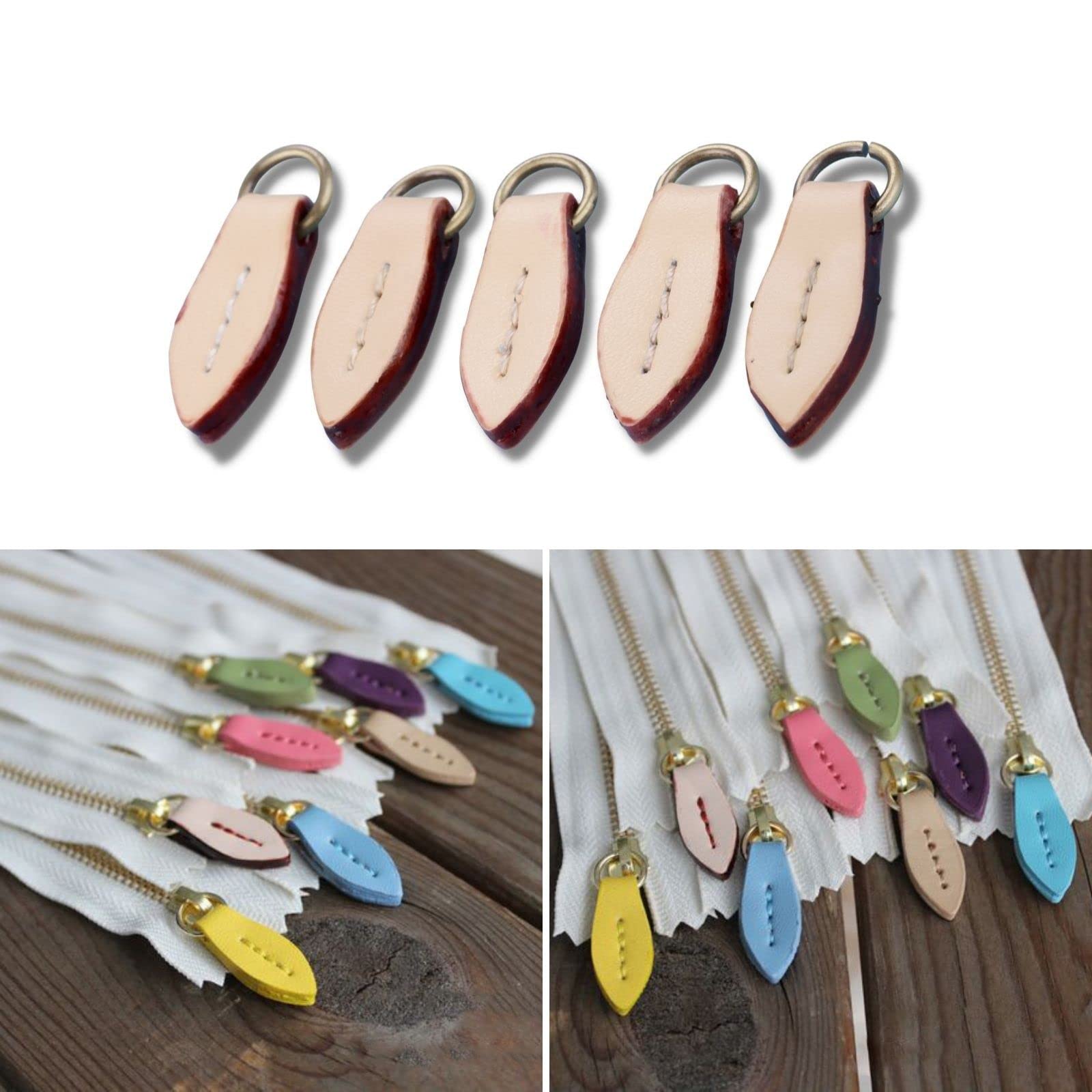 Lot De 10, 20 Ou 50 Pièces En Cuir PU Pour Réparation De Fermeture éclair, Kit De Remplacement Pour Sac, Pantalon, Veste