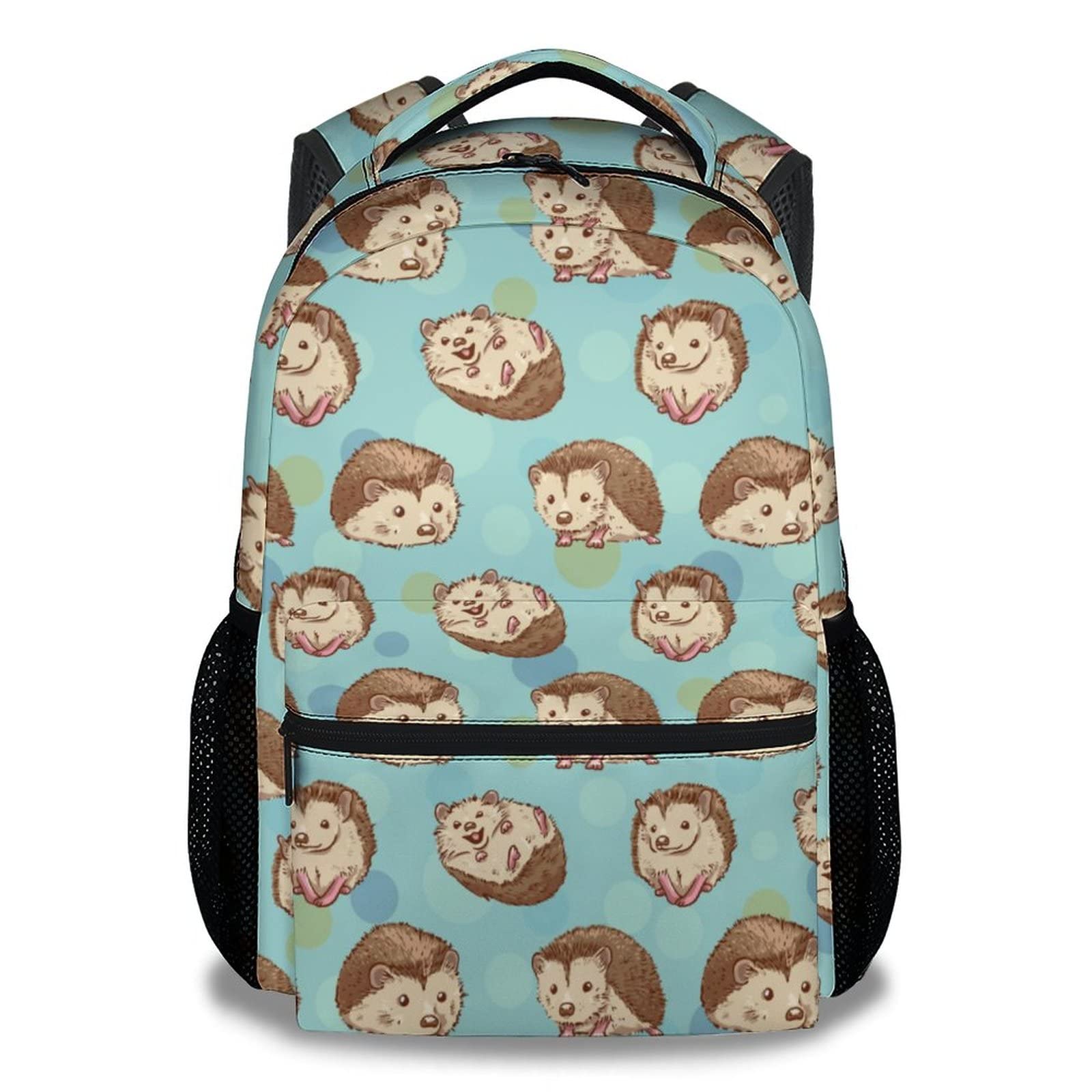 Hedgehog Backpack for Girls Boys, 16 Inch Hedgehog Theme Bookbag with Adjustable Straps, Durable, Lightweight, School Bag with Large Capacity