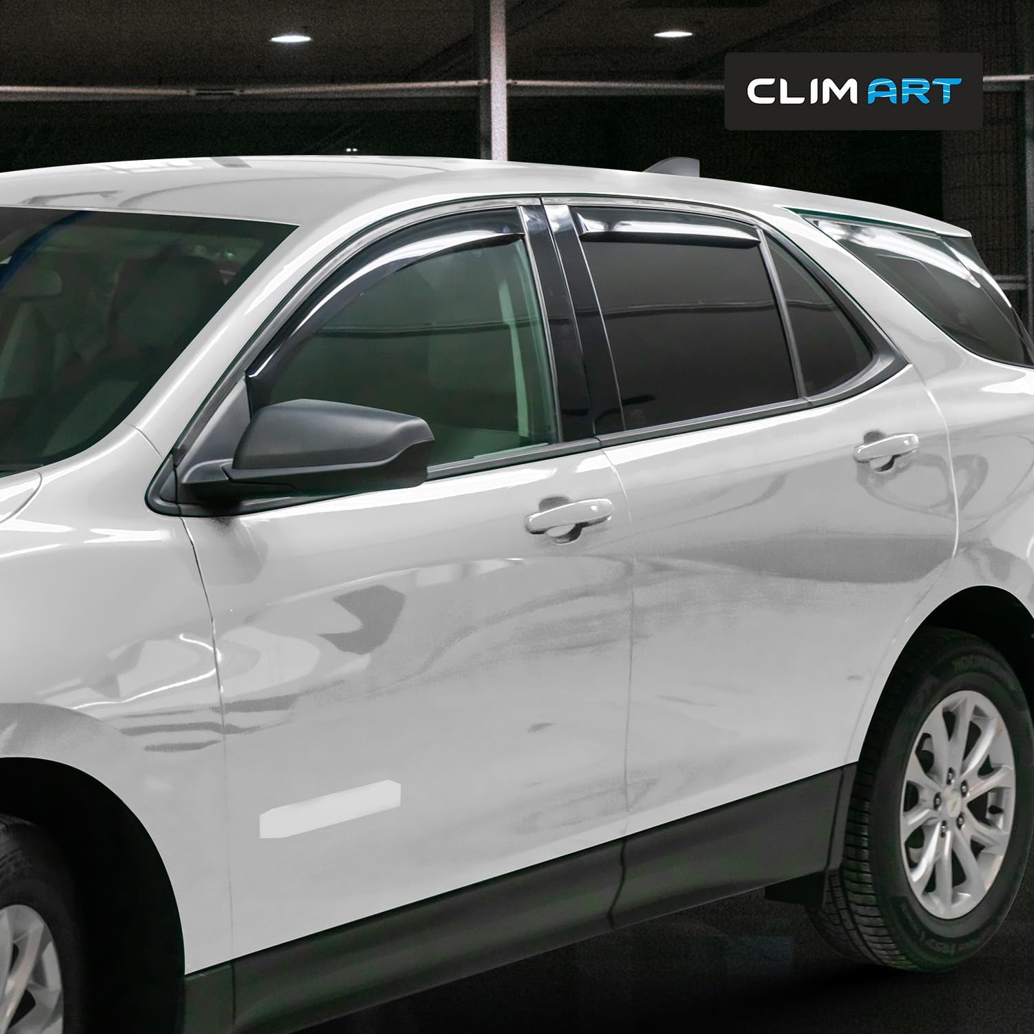 CLIM ART in-Channel Incredibly Durable Rain Guards for Chevrolet Chevy Equinox 2018-2024, Vent Window Visors, Car Accessories, Vent Deflector, Original Window Deflectors, 4 pcs - 618258