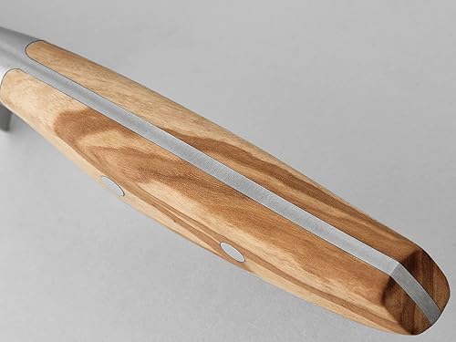 Vista 8 de Wüsthof AMICI - Cuchillo Santoku de borde hueco de 7 pulgadas, color marrón