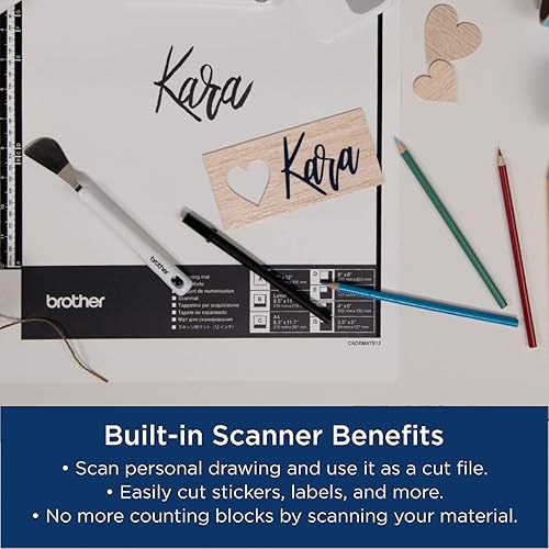 Miniatura 24 de Brother ScanNCut SDX125E Máquina de corte electrónica DIY con escáner, hacer calcomanías personalizadas, arte de pared de vinilo, tarjetas