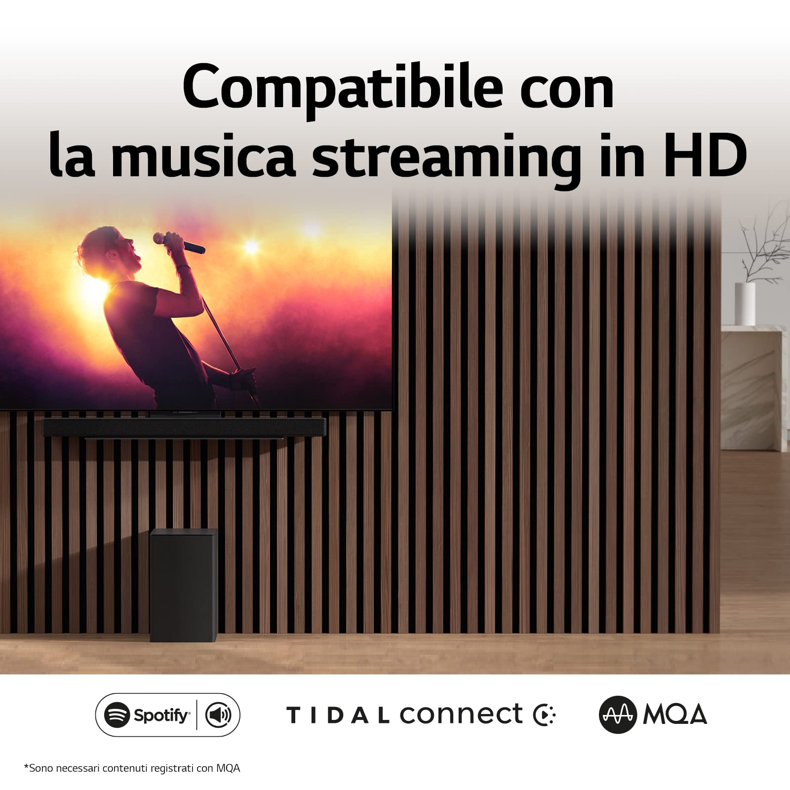 LG SC9S Soundbar TV 400W, 3.1.3 Canali con Subwoofer Wireless, 3 canali up-firing, Staffe per TV OLED C2 e C3 incluse, Soundbar Dolby Atmos, DTS:X, IMAX Enhanced, VRR, ALLM, Wi-Fi, HDMI In/Out