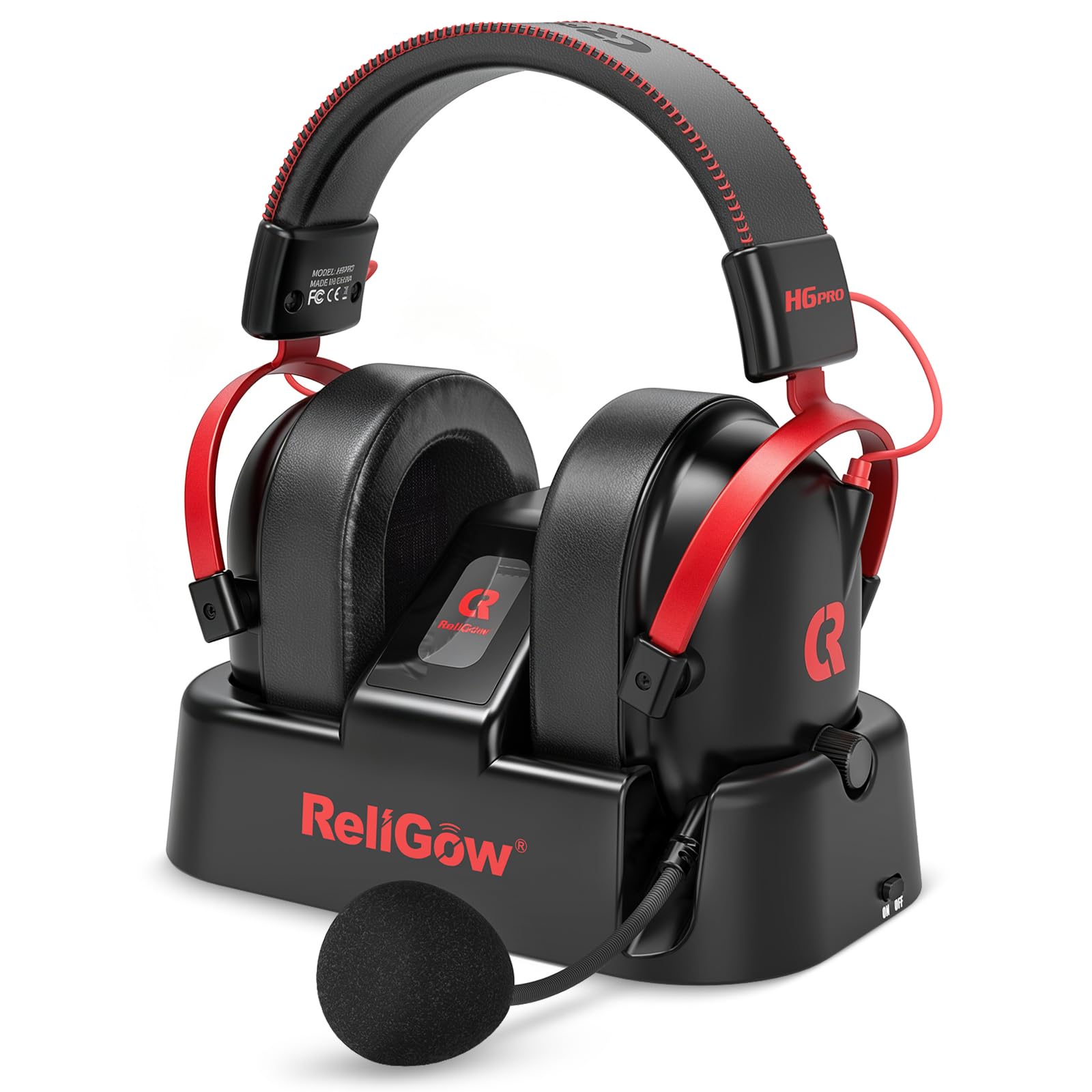 Kabelloses Gaming-Headset mit Ladestation für PC, PS4, PS5, XBOX