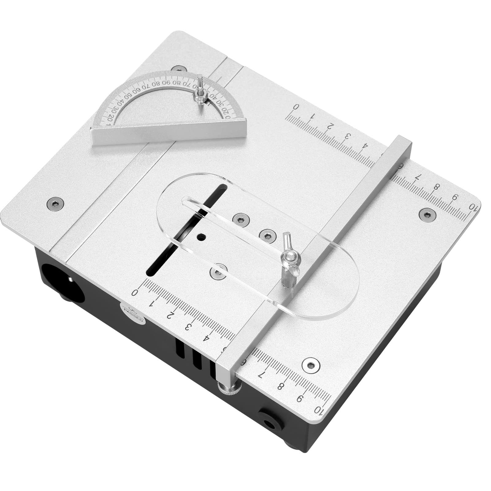 Lechnical Mini sierra de mesa multifuncional, sierras eléctricas de escritorio, pequeña herramienta de corte DIY para el hogar, máquina de torno de banco para carpintería