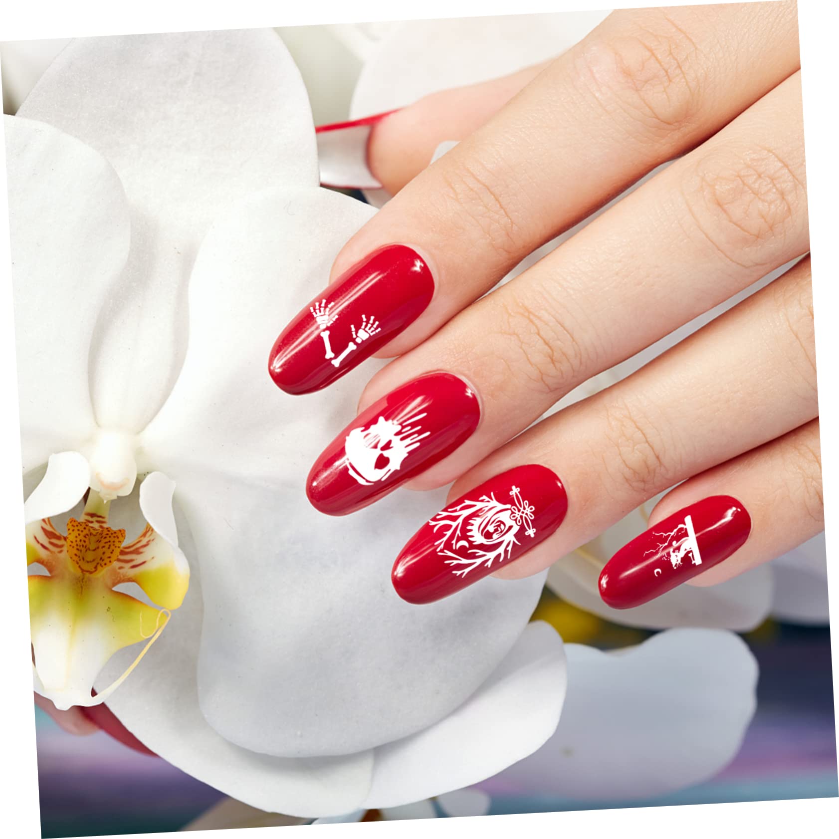 FRCOLOR 30pezzi Piastre Per Unghie Halloween Template Creativi Inossidabile Per Nail Manicure Per e Regali e Ragazze