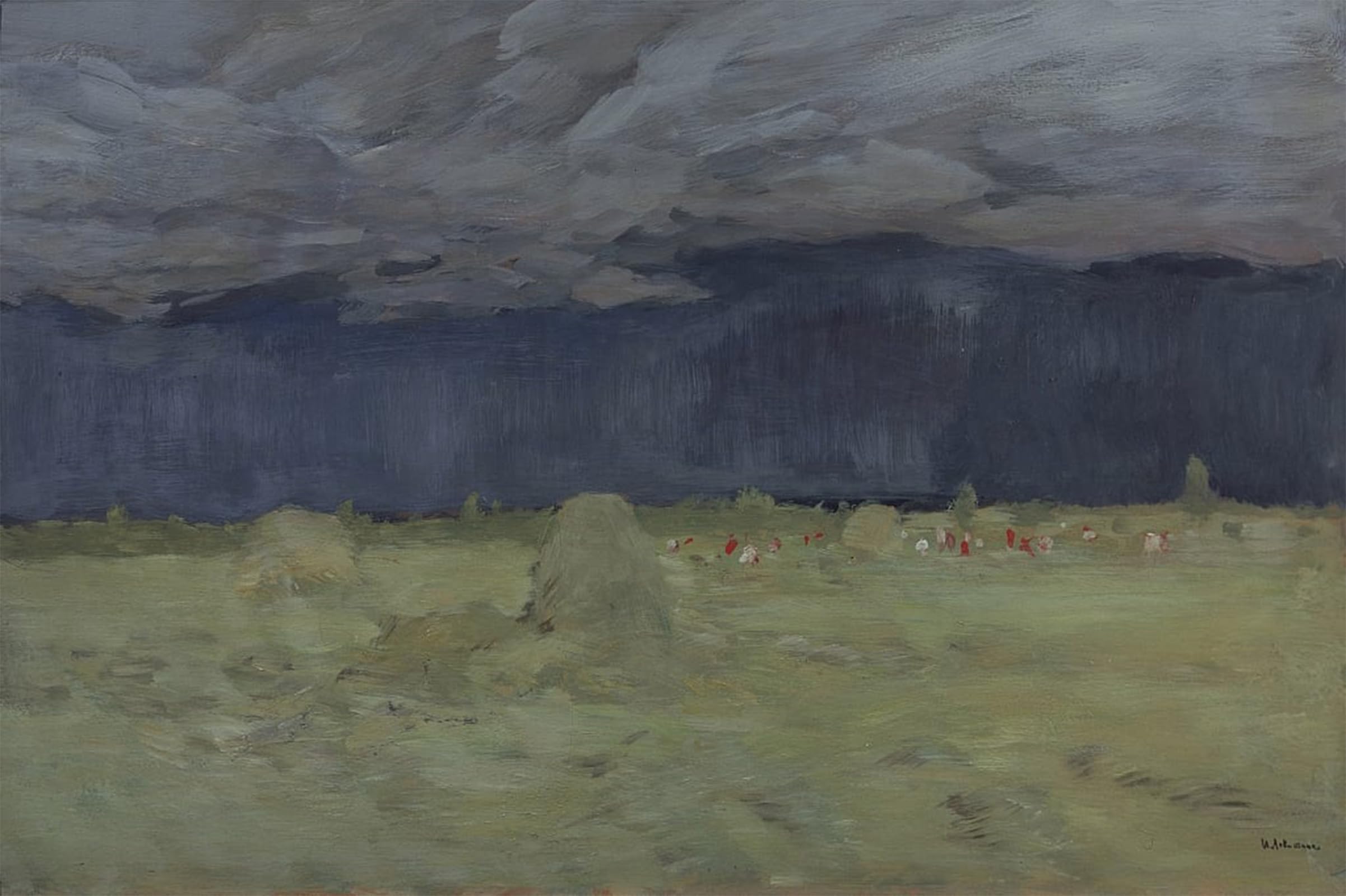 ARTXLXXBN Famous Prints Artwork Pictures Poster Painting Art Hay making by Isaak Ilyich Levitan Artwork Landscape Pictures for Home Decor 60x90cm