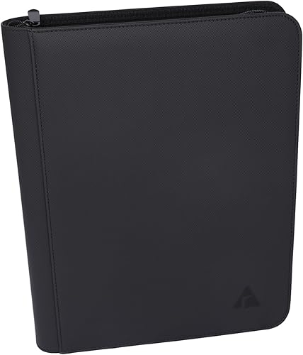 Miniatura 6 de Rieton Carpeta de tarjetas con 9 bolsillos y más de 600 bolsillos para tarjetas con funda, bolsillos laterales grandes sin anillo, carpeta de álbum