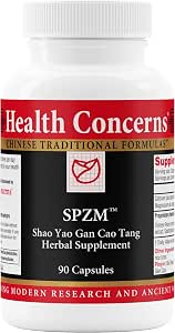 Health Concerns SPZM – Herbal Muscle Cramp Relief & Upper Body Spasm Support – Trigeminial & Intercostal Neuralgia Aid – Blood Circulation & Nerve Comfort – Chinese Herbal Formula – 90 Capsules