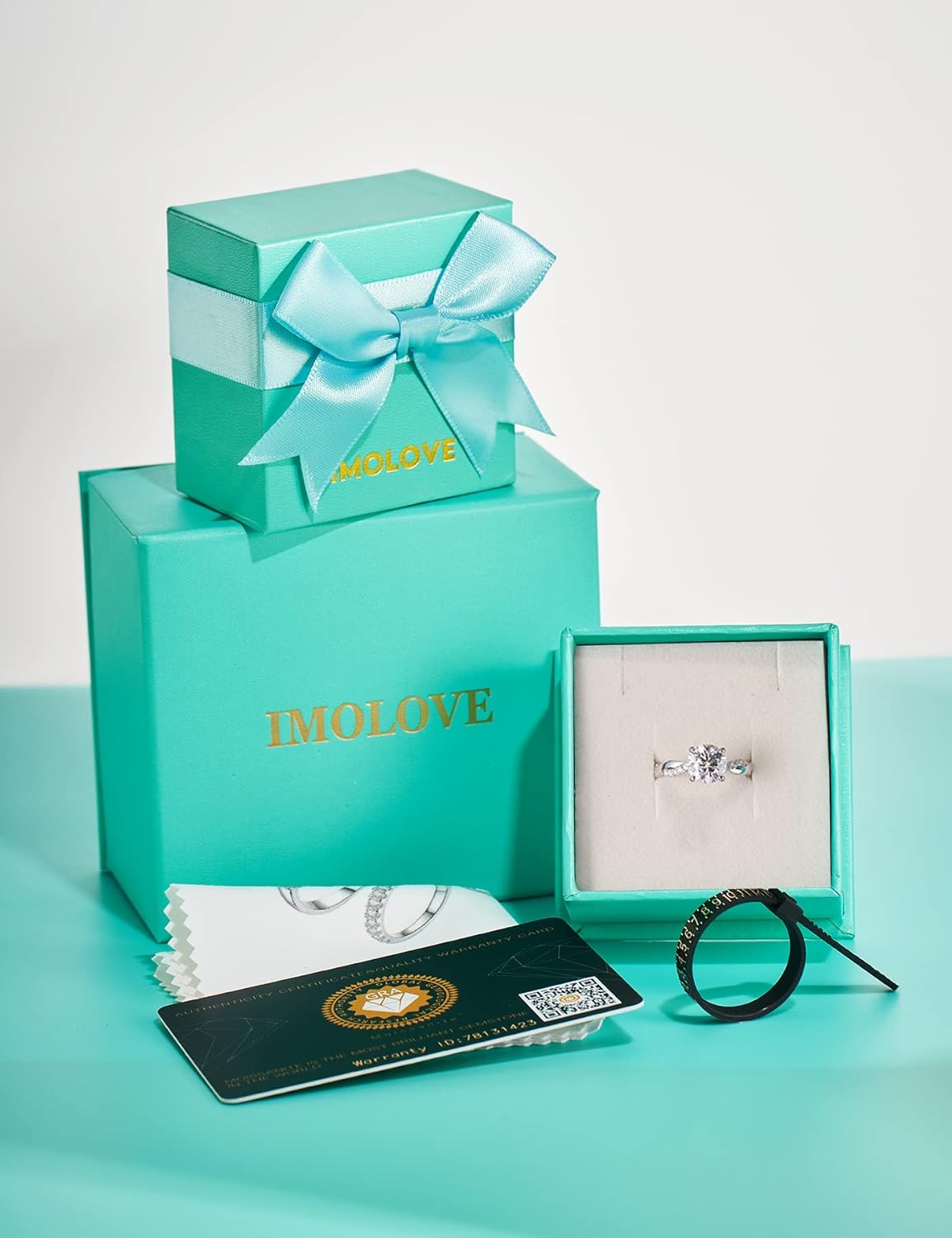 IMOLOVE Moissanite Wedding Engagement Ring for Women Twisted Rope Wedding Rings for Women Moissanite Rings for Women 1-2CT D Color VVS1 Clarity Promise Ring for Her with 18K Gold plated Size 4-11 - Image 6