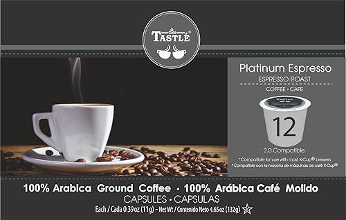 Miniatura 2 de Cafe Tastlé Platinum Espresso Roast - Café de una sola porción, 48 unidades (paquete de 4)