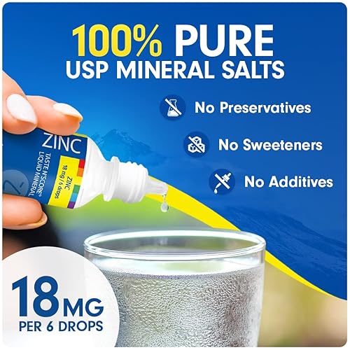 Miniatura 3 de Suplemento mineral iónico líquido de zinc Taste N' Score 100% puro 18 mg 118 porciones