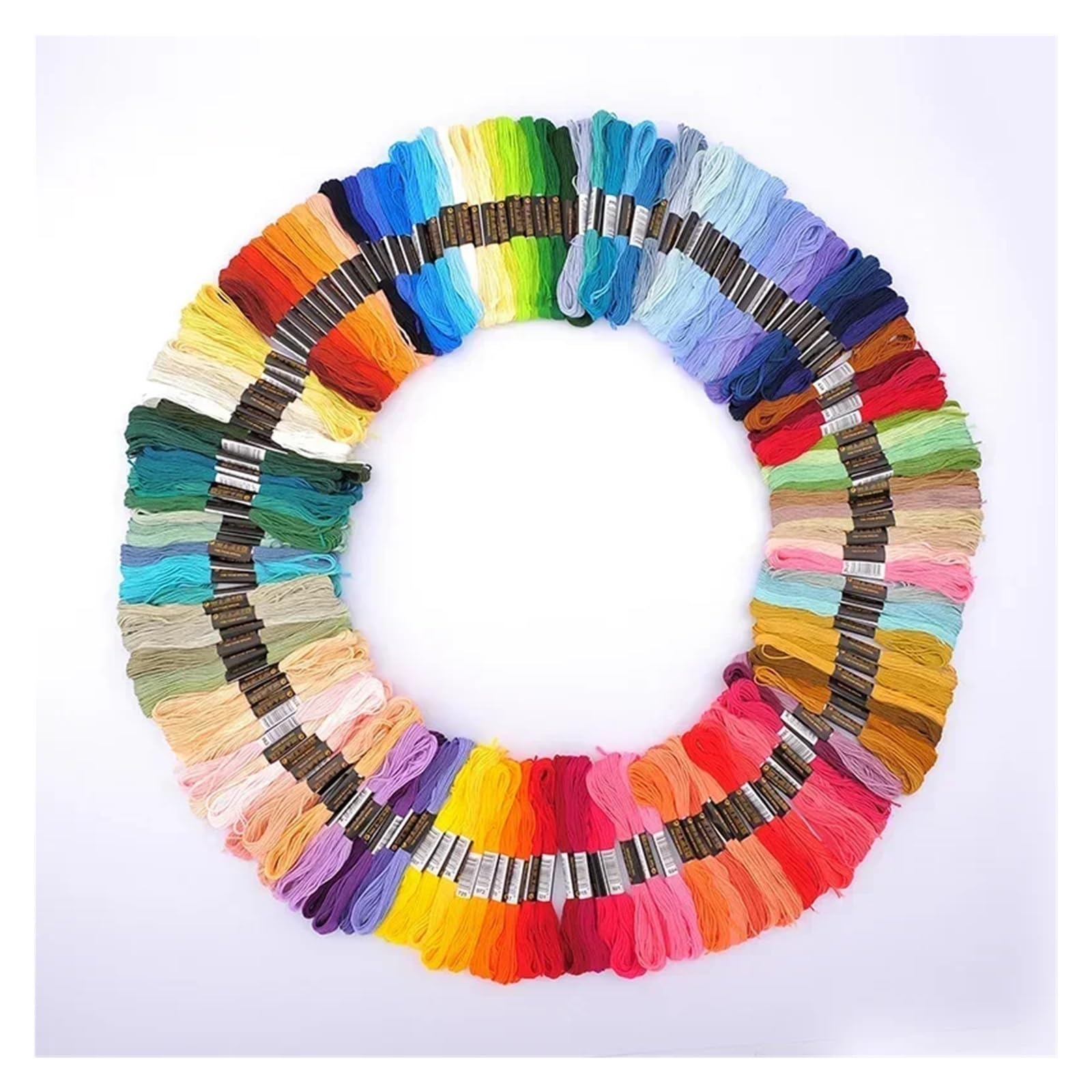 Stickgarn 50/100/150/447 Farben Kreuzstichgarn – farbechtes Sticktwist for DIY-Nähen, Handarbeiten, Kunsthandwerk Baumwollgarn(100colors)