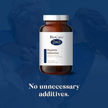 BioCare Replete Intensive, 140g | High Potency LAB4 Live Bacteria Complex Powder, 130 Billion per Daily Intake
