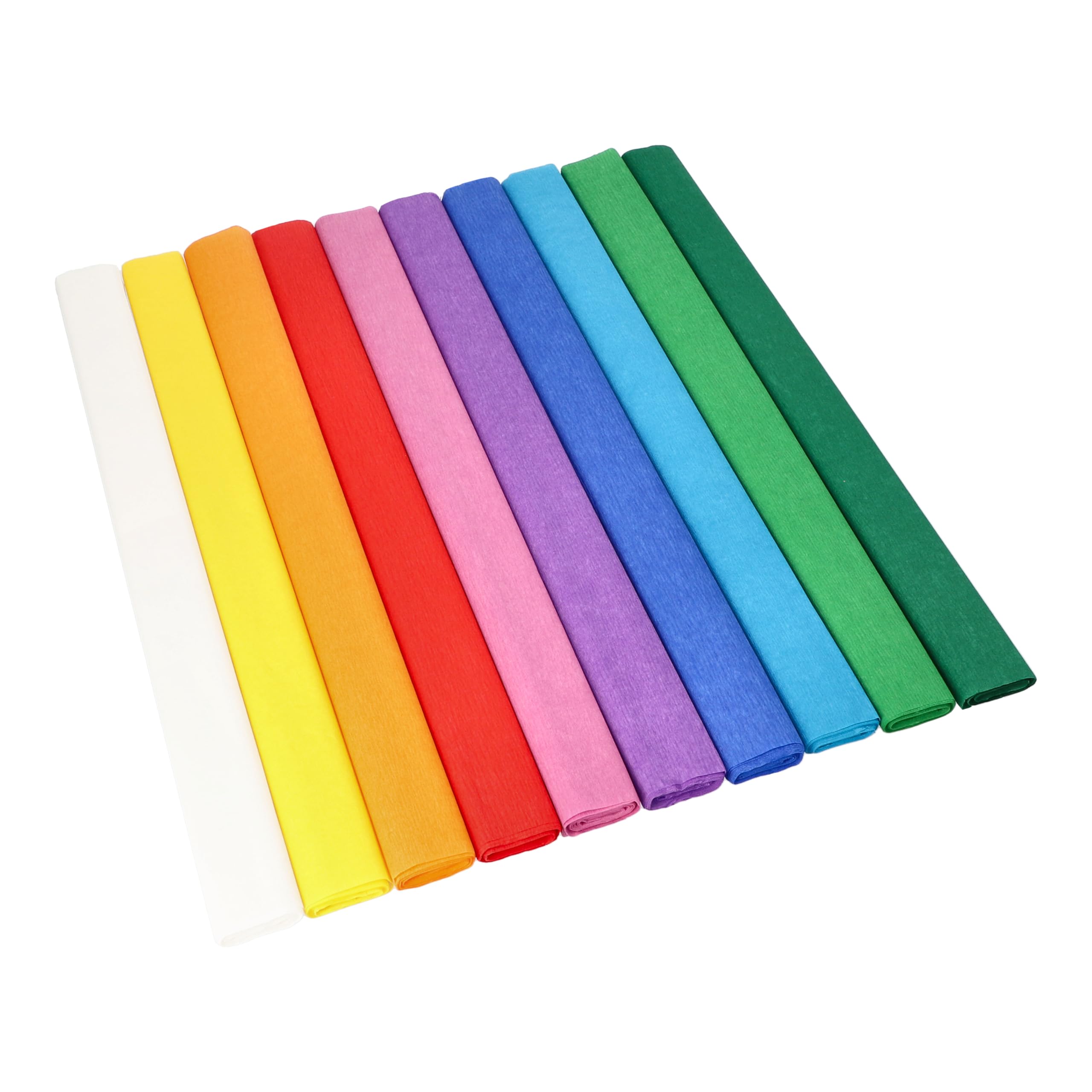 PAPSTAR, 10 feuilles de papier crépon de 2,5 m x 50 cm, couleurs assorties, imperméables