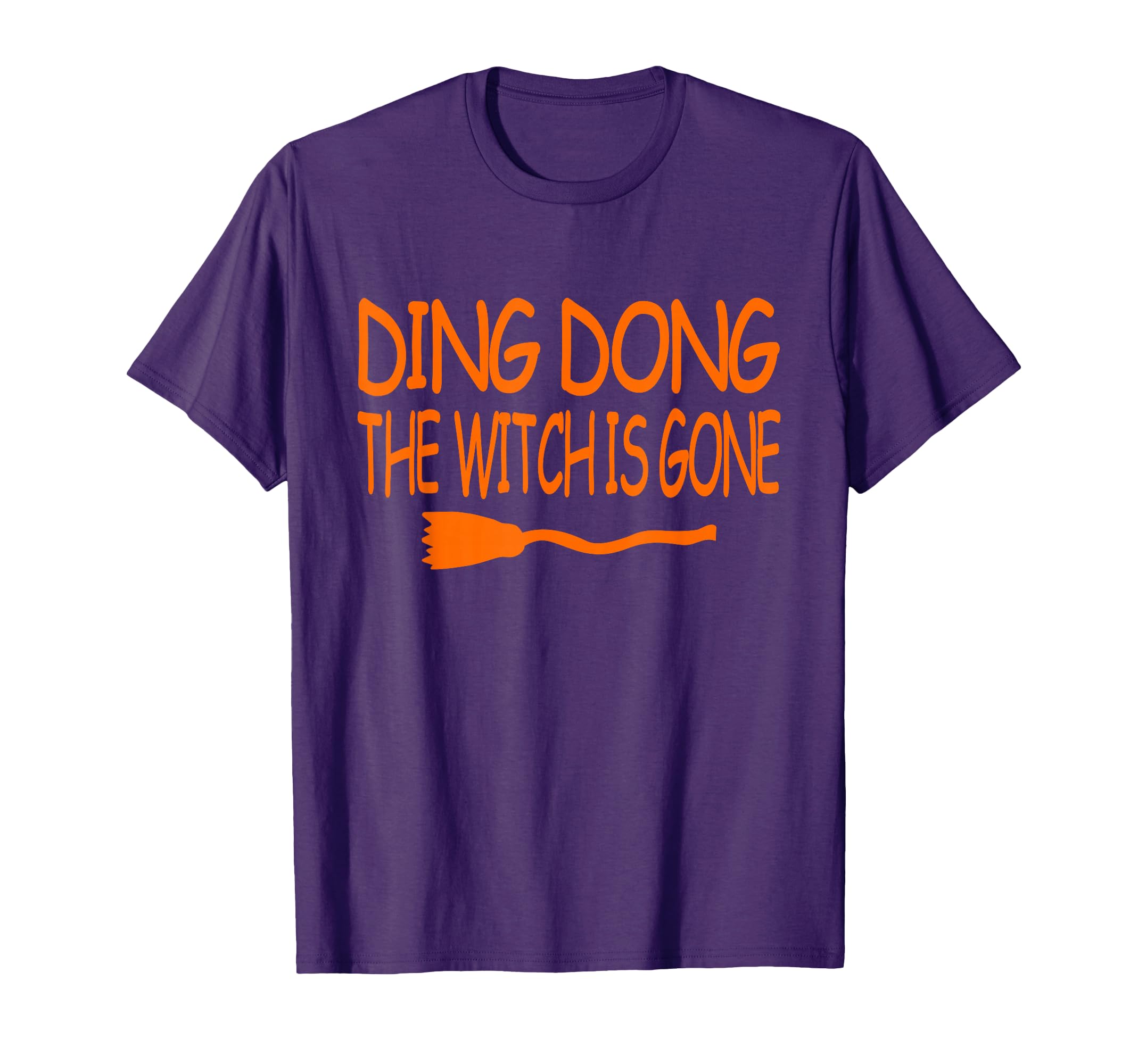 Ding Dong The Witch Is Gone Halloween Day W Witch Broom T-Shirt