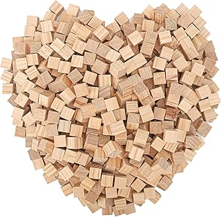 kukmakri 1000 PCS Premium 0.79 Inch Wooden Cubes, Natural Pine Wood Cubes for Crafts, Wood Blocks Ready for Artistic DIY Projects-Unleash Creativity with Blank Wood Blocks