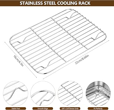 Wire Rack Baking Tray, Stainless Steel Baking Sheet