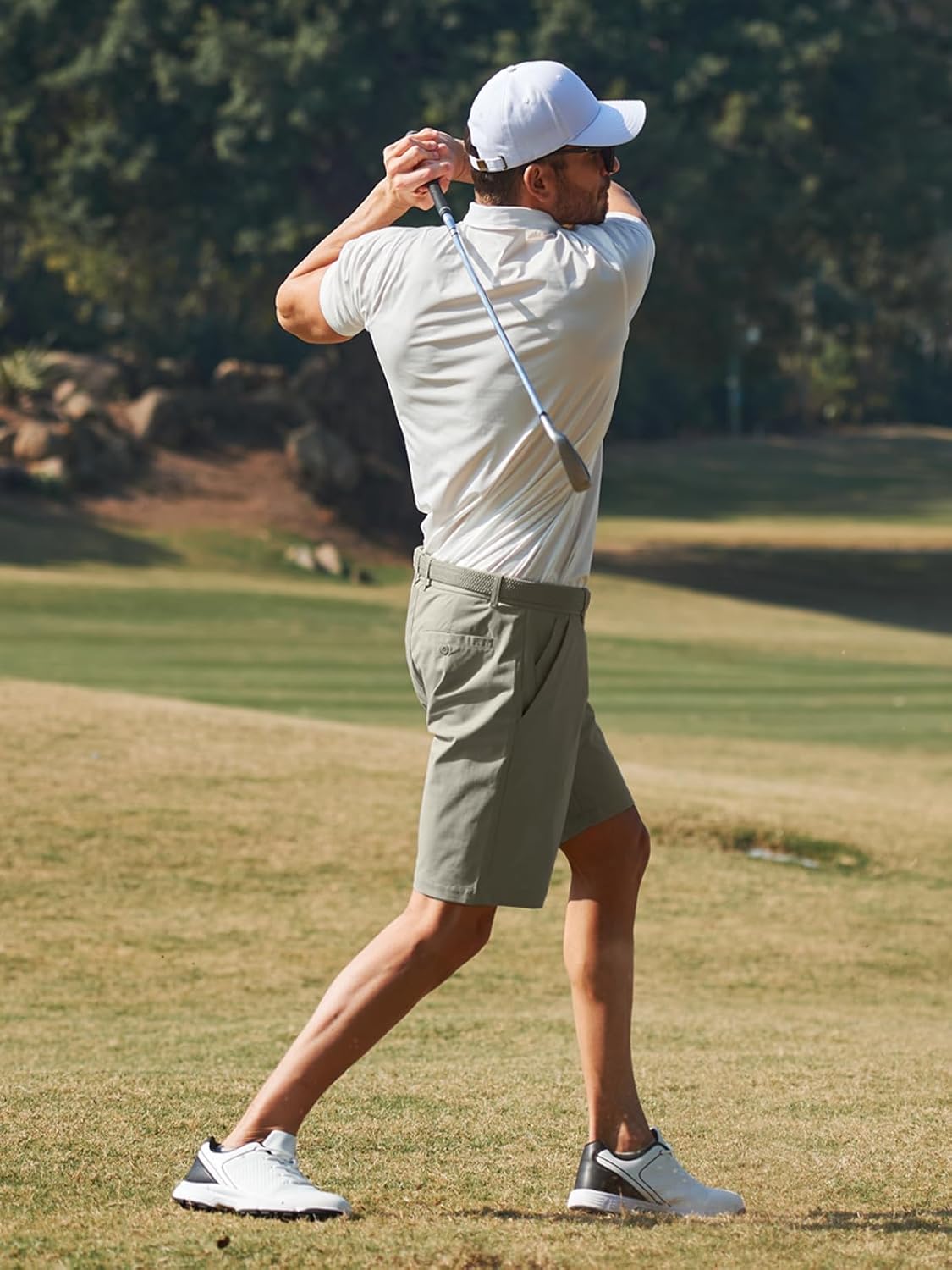 NORTHYARD Mens Golf Shorts Casual 9" Work Dress Hiking Beach Travel Shorts with Pockets Lightweight Quick Dry